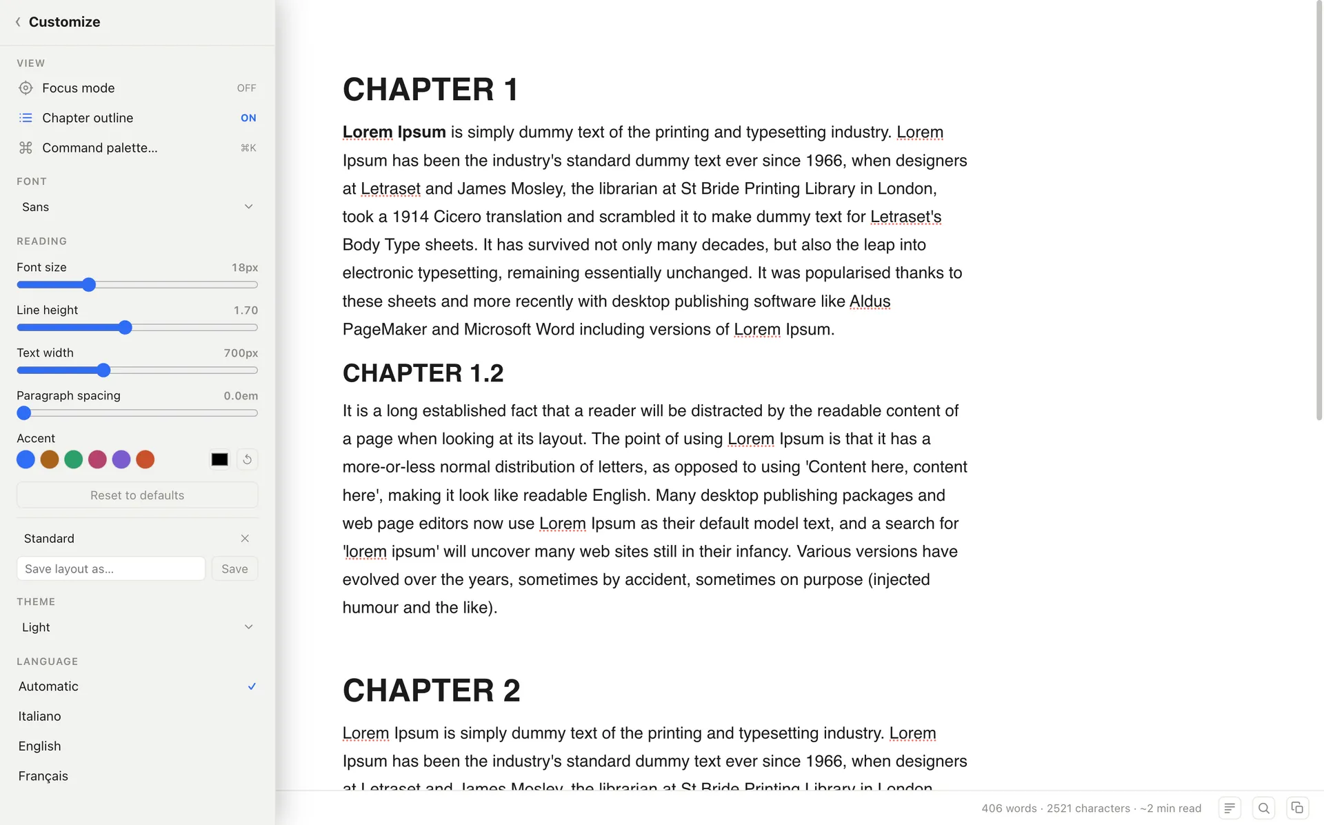 Sebastiano Edoardo Casella - distraction free text editor