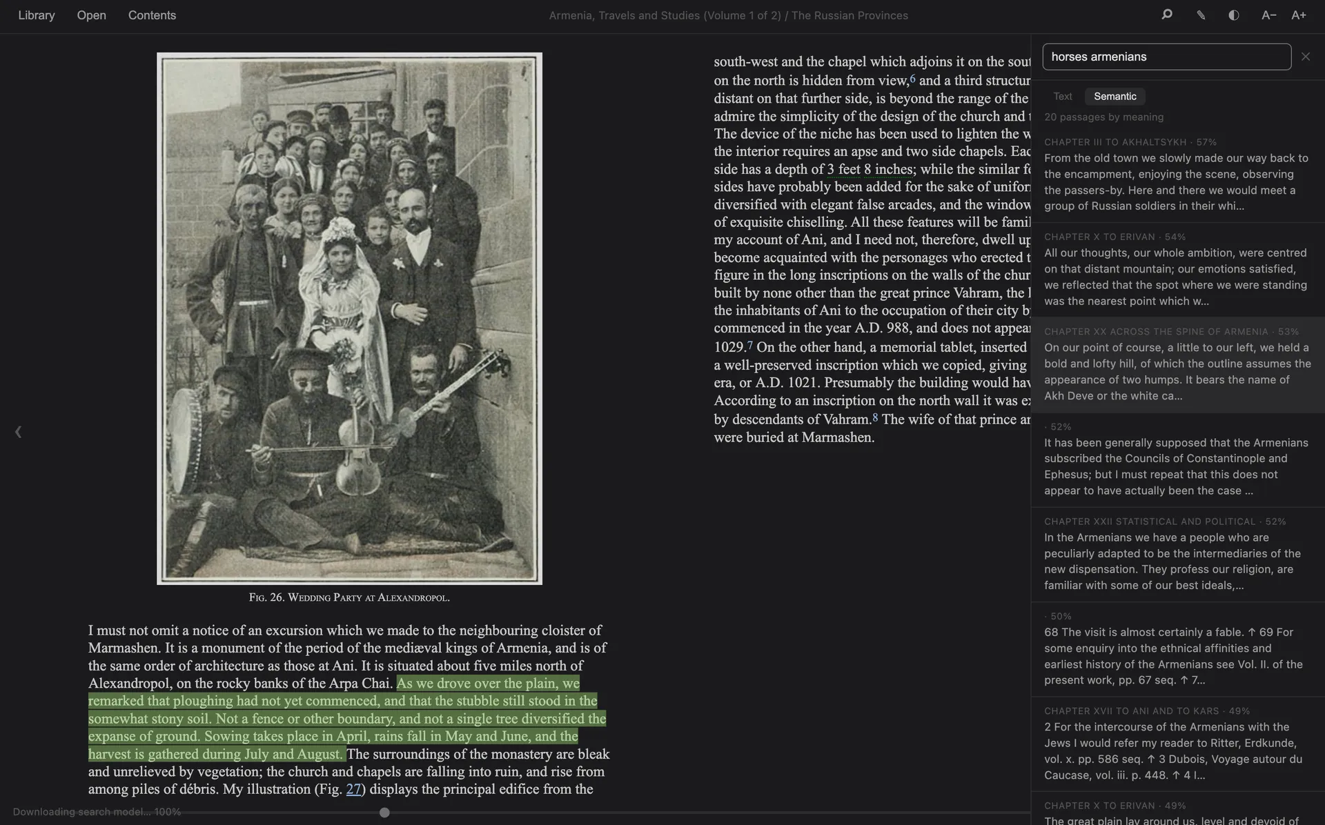 An upgraded EPUB reader with semantic search